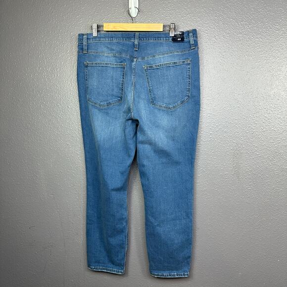 J. Crew Slim Boyfriend Jean High Rise Straight Blue Size 32 New - Picture 2 of 6